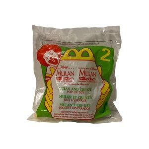 McDonald’s Happy Meal Toy #2 Mulan & Crikee Pop Up Toy Disney 1999 Cricket New